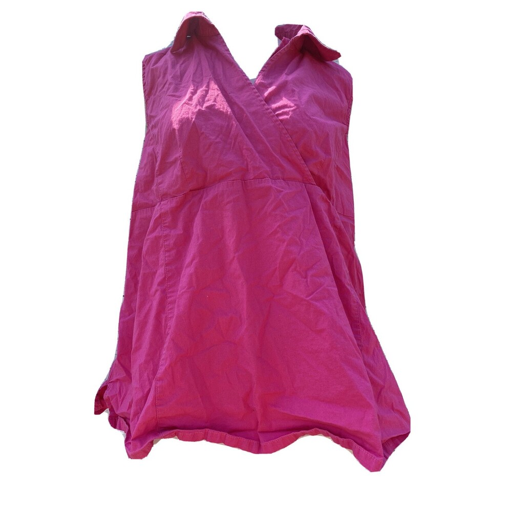 Announcements maternity Pink spandex stretch Tank Top Vneck Womens So Small Tie